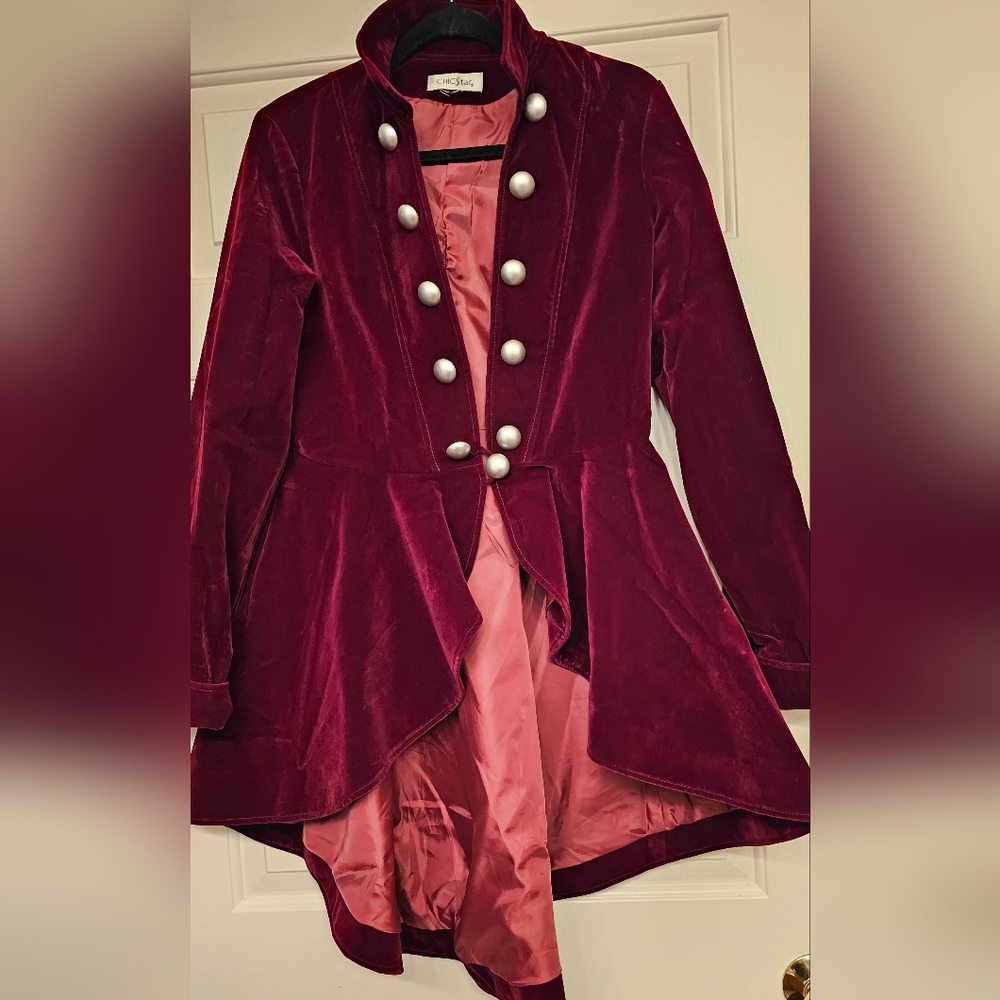 Deep burgundy jacket